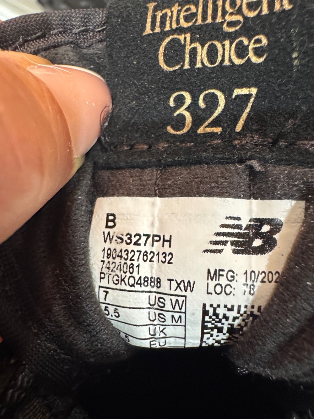 New Balance 327 Black Women’s Sneaker with White Leopard 'N' size 7 - Picture 5 of 5